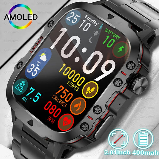 2024 New Bluetooth Call Smart Watch For Android IOS Fitness Motion Blood pressure Watch Men 3ATM Waterproof 2.0 Inch SmartWatch