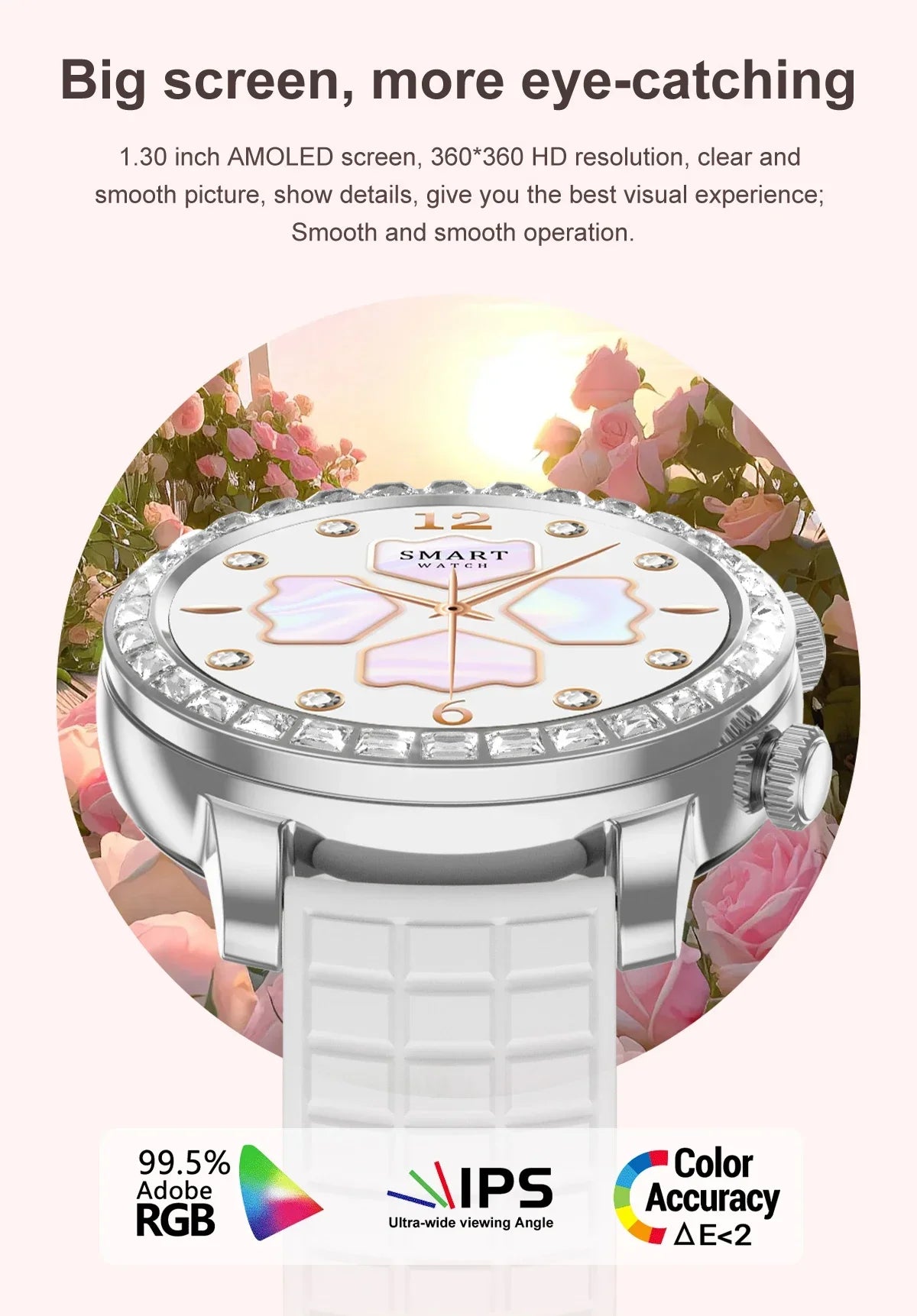 Smartwatch Z95 Mini Round Fashion Amoled Smart Watch Luxury Women'S Ladies Wrist Touch Screen Watch Set For Women Girl 2024