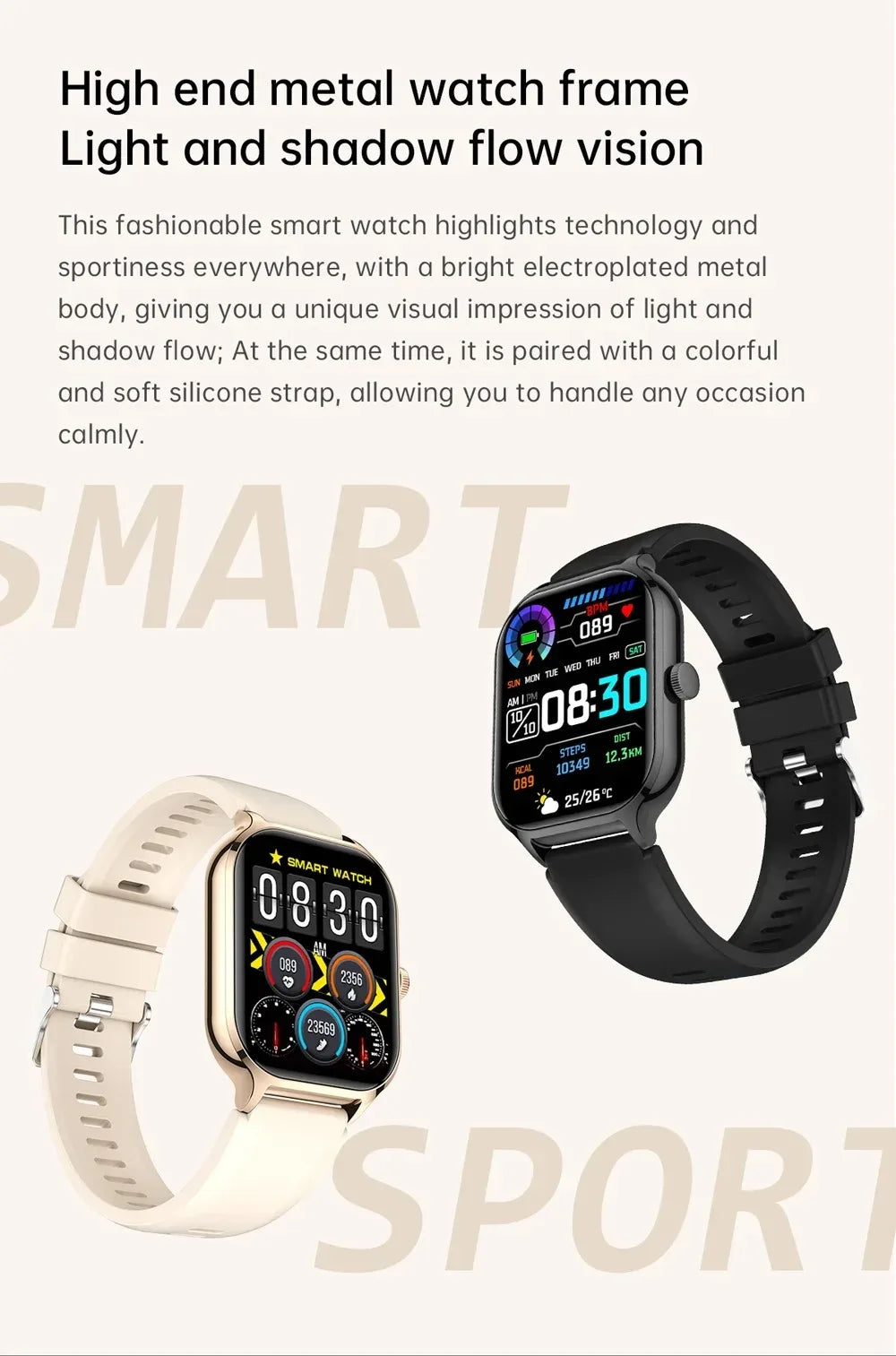 2024 Smarthwhatch 2.01 inch Screen Custom Dial Rotate Button Smart Watch For Men Women Gift Sport Fitness Watches Bluetooth Call