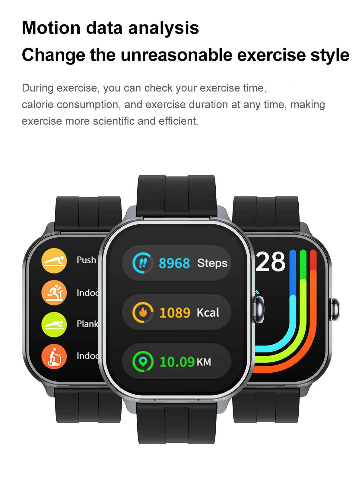 New Bluetooth calling smartwatch with male and female 2-in-1 wireless Bluetooth earphones connected to mobile fitness and sports