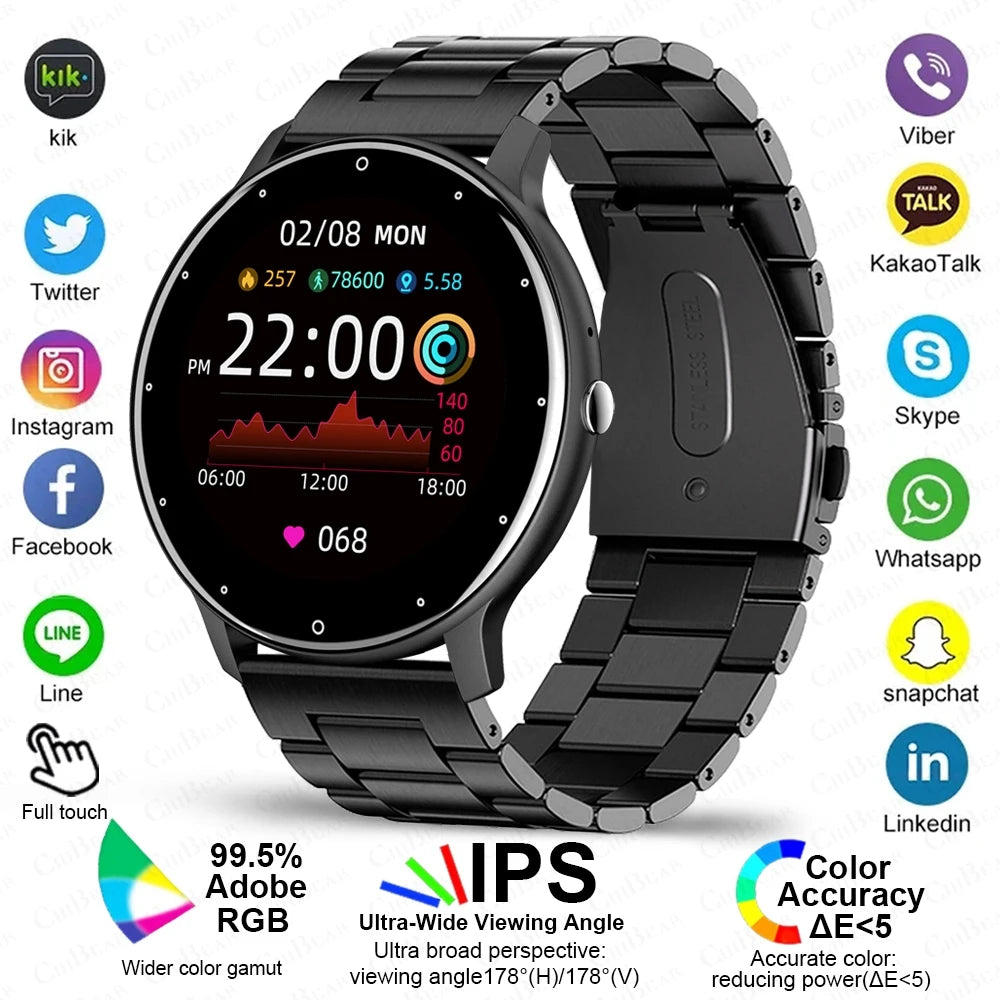 2024 New Sport Smartwatch Men Sports Fitness Wristband IP68 Waterproof Voice Assistant Bluetooth Call SmartWatch For Android IOS