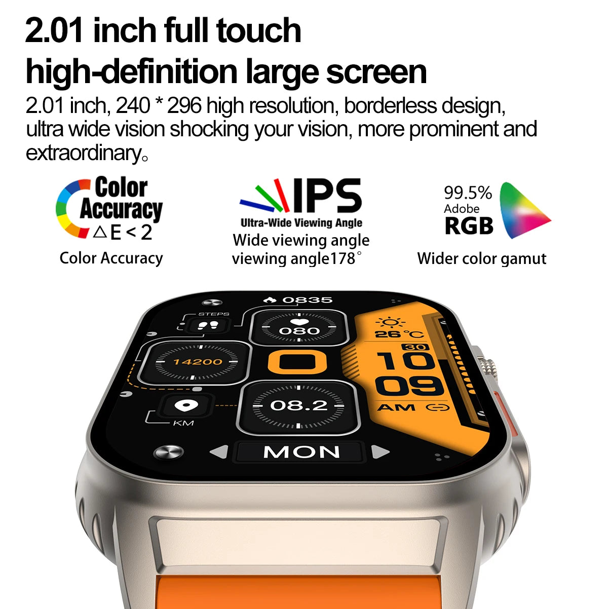 2024 NEW Blood Glucose Smartwatch HRV Heath Monitoring Blood Pressure Heart Rate Sports Bluetooth Call Answer Smart Watch