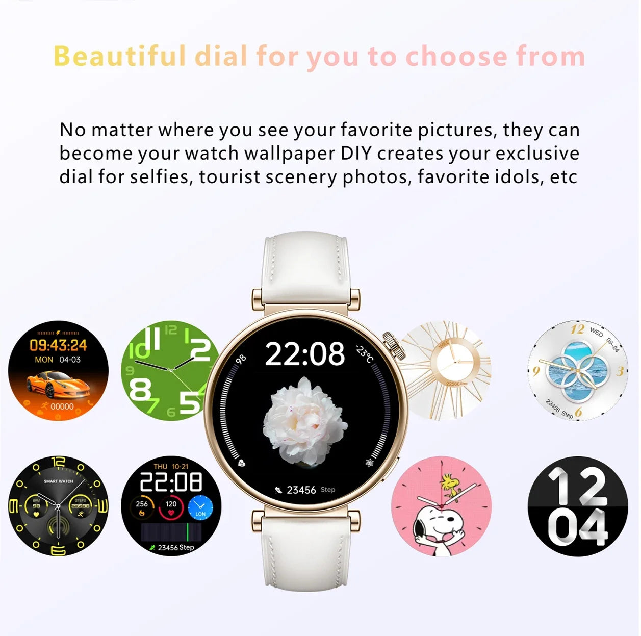 NCZOBOE 2024 New Fashion Smart Watch For Men Women  GPS Motion Track 24 Hours Health Monitoring Voice Calling SmartWatch Ladies