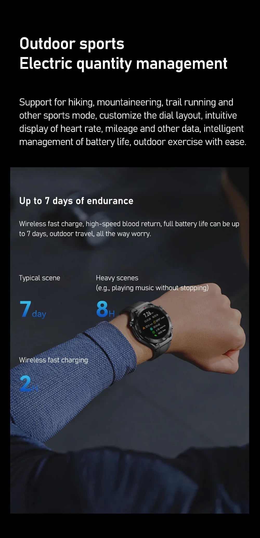 2024 NEW Smartwatch Ultimate Watch Bluetooth Call GPS Compass Heart Rate Bracelet Wireless Charging Business Smart Watch for Men