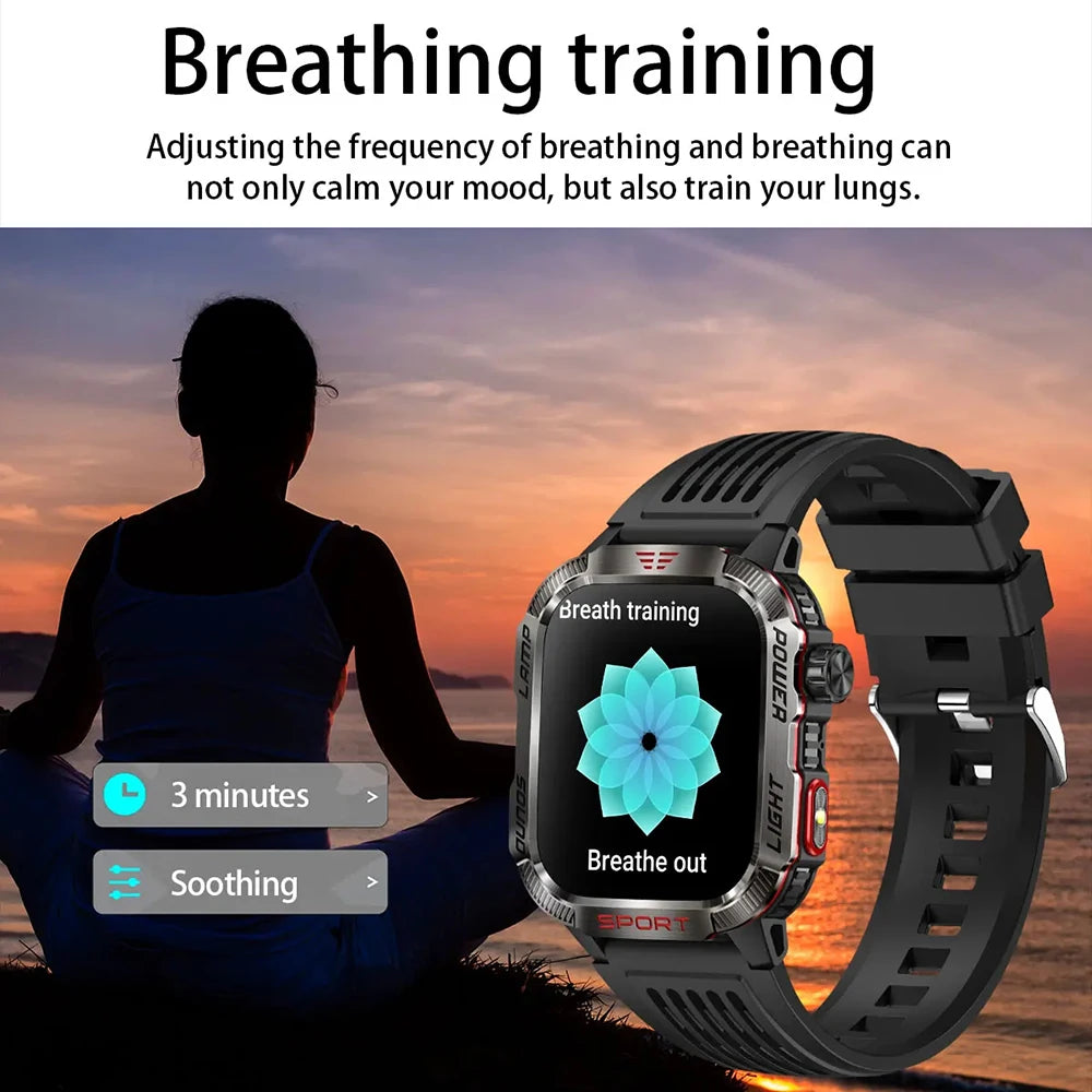 Smart Watch Men For Android IOS Heart Rate Sleep Monitoring IP68 Waterproof Outdoor Sports Fitness Ai Voice SmartWatch 2024 New