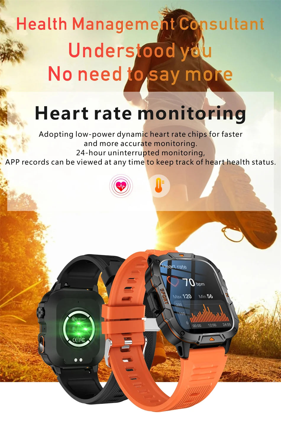 2024 Outdoors Smart Watch Men With LED Flashlight Bluetooth calling 1.96"HD Waterproof Watch Sleep monitoring Smartwatch Man New