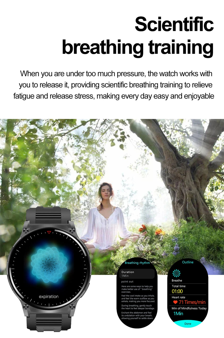 2024 New NFC Smart Watch Men ECG+PPG Compass Temperature GPS Sports Fitness Tracker Bluetooth Call Smartwatch For Huawei Watch 4