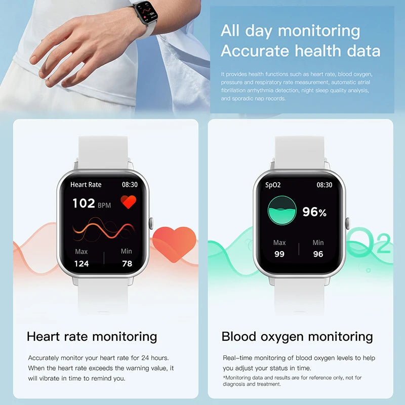 2024 New Bluetooth call smartwatch heart rate and blood pressure health monitoring bracelet Multi Sport Mode Fashion Men's Watch