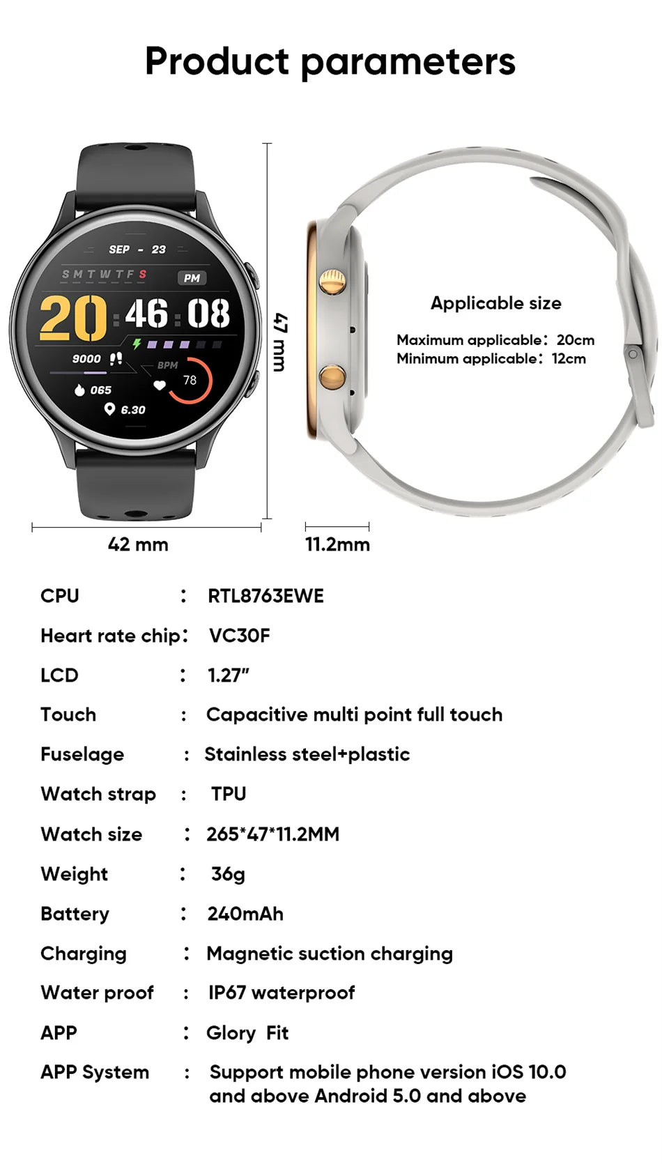 2024 Fashion Bluetooth Call Smart Watch Women 1.27 inch Heart Rate Blood Oxygen 100+Sports Waterproof Men Smartwatch For Xiaomi