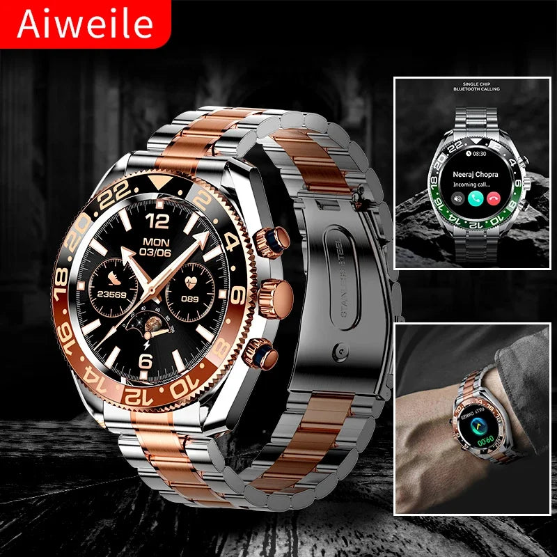 Aiweile AW35 Smart Watch for Men 2024 Watch Korean Support Military Waterproof Bluetooth Call Digital Sport Business