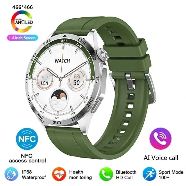 2024 New Original WATCH 4 Pro Smartwatch Men Bluetooth Call 1.43" AMOLED Screen Sports Fitness Watch IP68 Waterproof Smartwatch