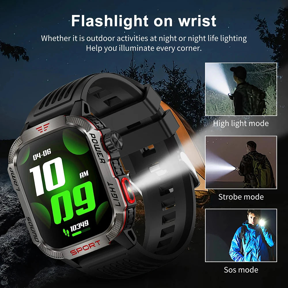 Smart Watch Men For Android IOS Heart Rate Sleep Monitoring IP68 Waterproof Outdoor Sports Fitness Ai Voice SmartWatch 2024 New