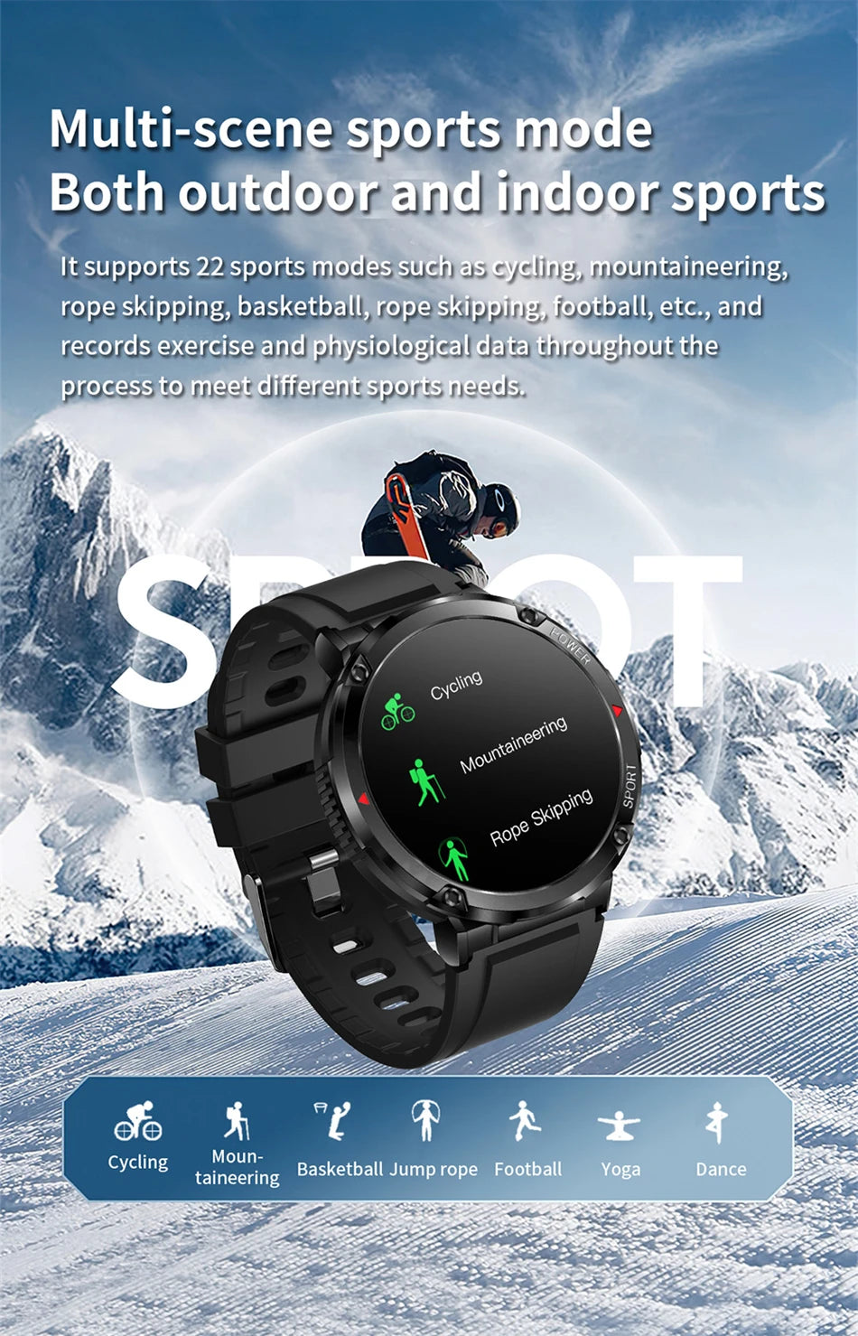 LIGE New 600mAh Battery Watch For Men Smart Watch In 2024 Bluetooth Call Smartwatch Fitness Sports Clock 1.6 Inch HD Screen