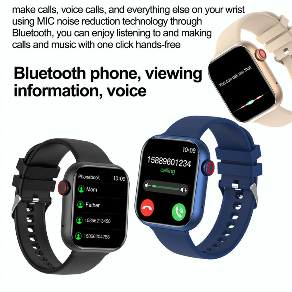 2024 New 1.83 inch Bluetooth Call Smart Watch Men IP67 Waterproof Sports Fitness Watches Temperature Heart Rate Smartwatch Women