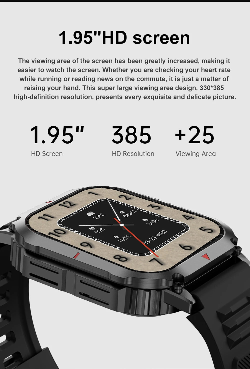 2024 Outdoor GPS Motion Trajectory Smart Watch Men 1.95" Screen IP68 Waterproof Clock Bluetooth Call Smartwatch For Android IOS