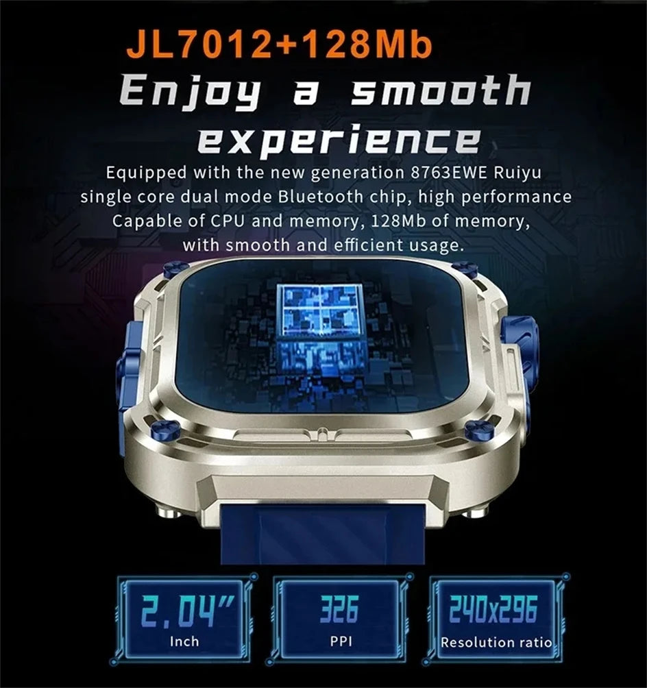 New 2024 Smart Watch Men Ip68 Waterproof Bluetooth Call Smartwatch Gesture Control 100+ Sports Mode Outdoor Wristwatches for Men