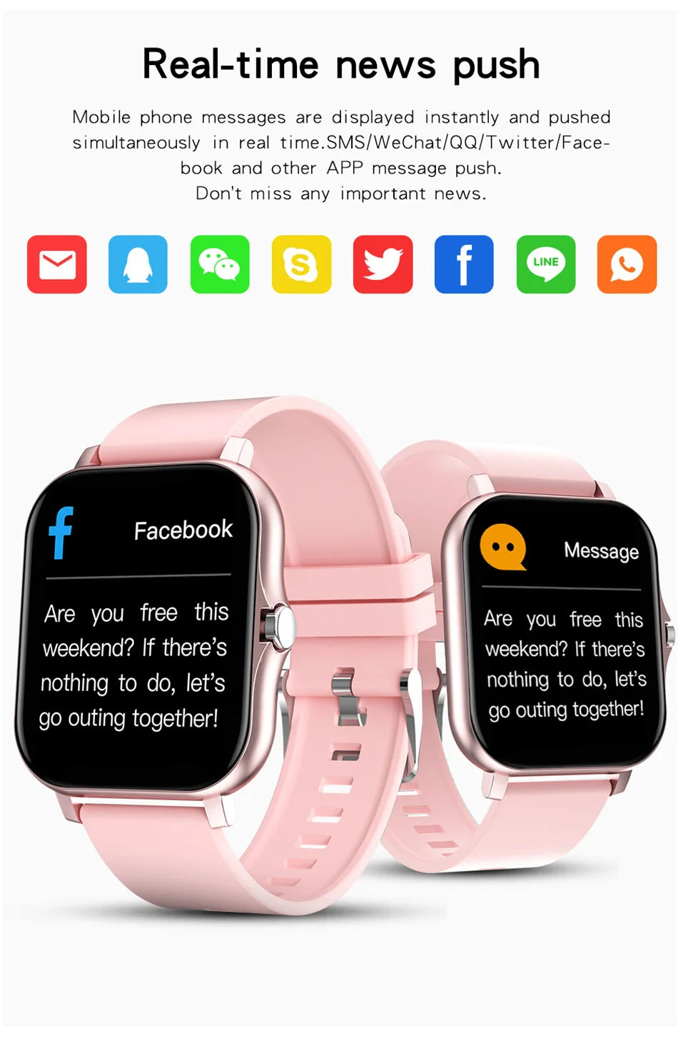 2023 Smart Watch Women Bluetooth Call Watch Fitness Tracker Waterproof Sport Smart Clock Fashion Ladies Men Smartwatch Woman