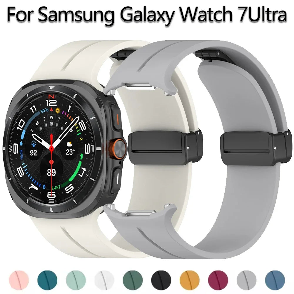 Magnetic Band for Samsung Galaxy Watch 7 Ultra 47mm No Gaps Strap Silicone Bracelet for Galaxy Watch 7Ultra 47 Watchband Correas