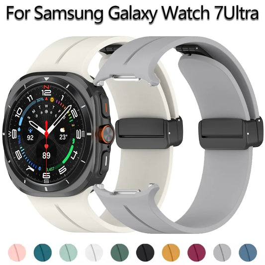 Magnetic Band for Samsung Galaxy Watch 7 Ultra 47mm No Gaps Strap Silicone Bracelet for Galaxy Watch 7Ultra 47 Watchband Correas