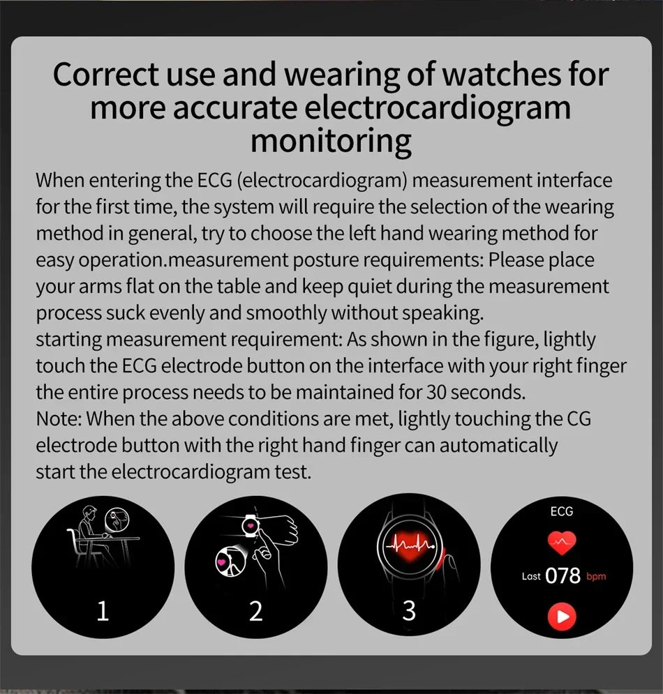 For Xiaomi Bluetooth Call Smartwatch for men women ECG+PPG+HRV Health Watch Blood Sugar Lipid Uric Acid Sport Smart Watches 2024