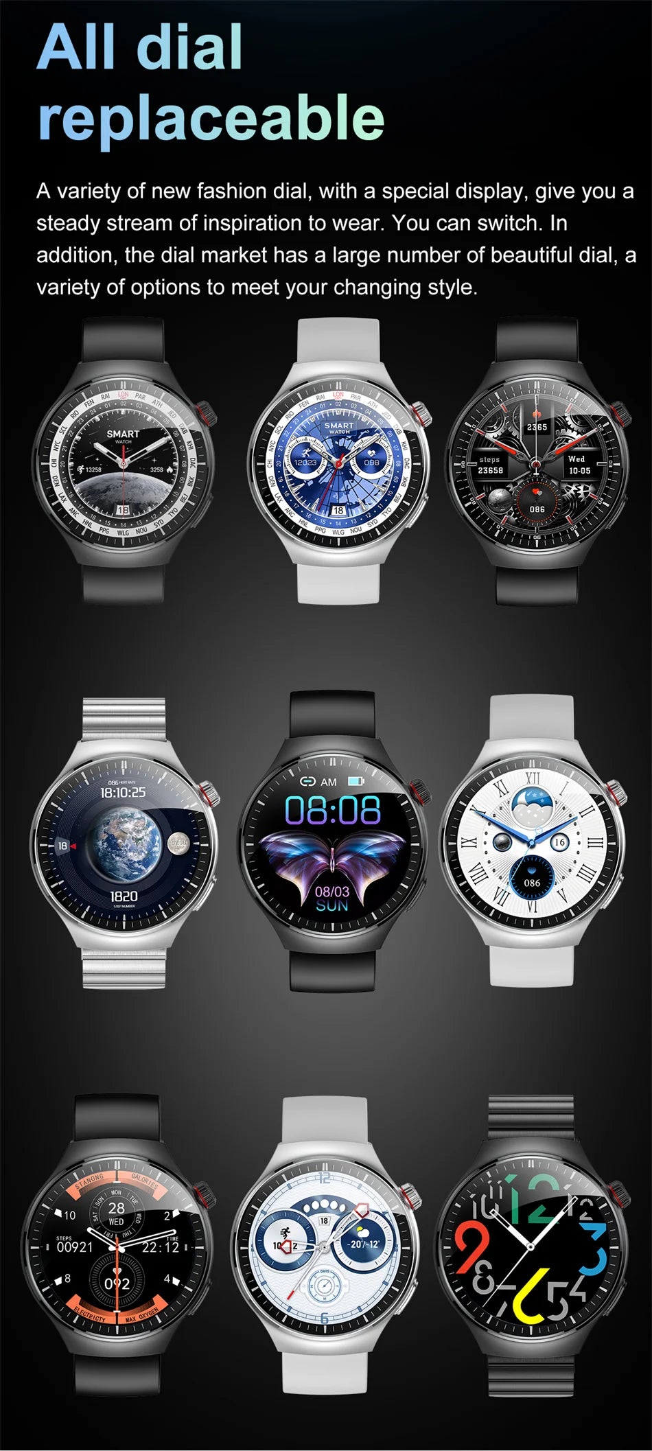 2024 New Smart Watches Men HD Screen Heart Rate Bluetooth Call IP68 Waterproof SmartWatch Women For Android IOS NFC Smart Watch