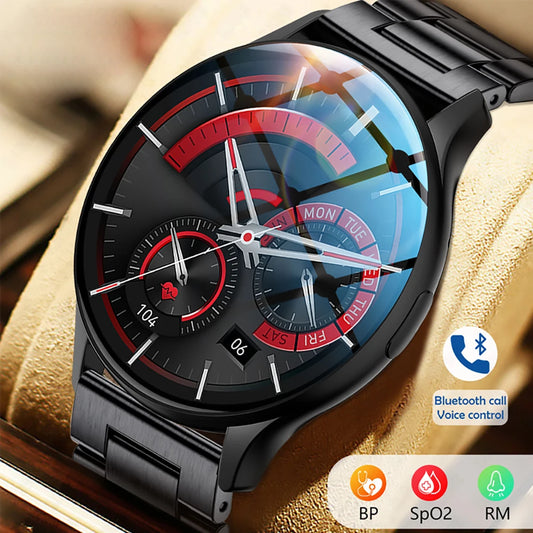 New 2024 AMOLED HD Screen Watch Women Bluetooth Call IP68 Waterproof Smartwatch Voice Control For Men Smart Watch Sports Record