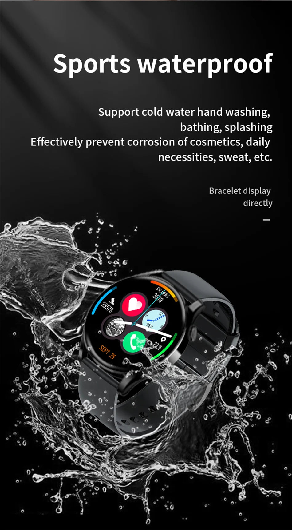 2024 Smart Watch For Xiaomi Huawei Android IOS Waterproof Smartwatch Men Blood Pressure Monitor Watch Sport Heart Rate Bracelet