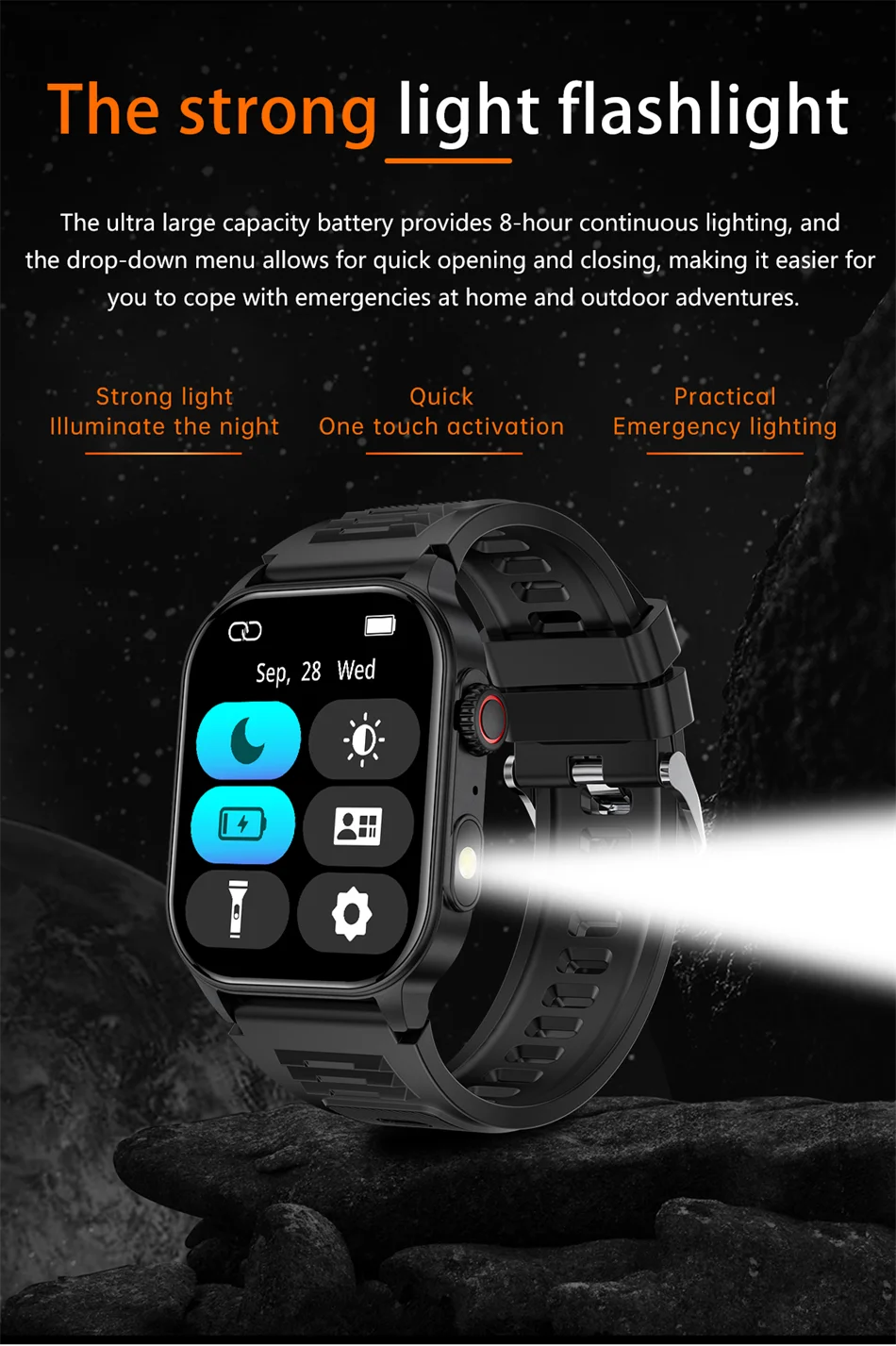 2024 New LIGE Outdoor Sports Smart Watch Men 2.02"HD Screen Smartwatch Bluetooth Call Heart Rate Sleep Track Waterproof Watches