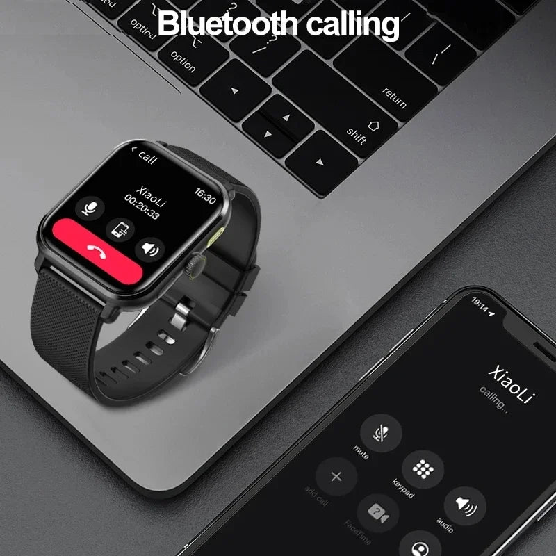 For ios Series 9 AMOLED Smart Watch Men Blood Sugar Bluetooth Call GPS Sport Tracker IP68 Waterproof Women Smartwatches 2024 New