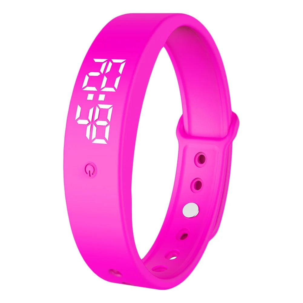 V9 LED Digital Smart Bracelet Clock Body Temperature Monitor Smart Band Wrist Watch Vibration Alarm Sports Wristband Smartband