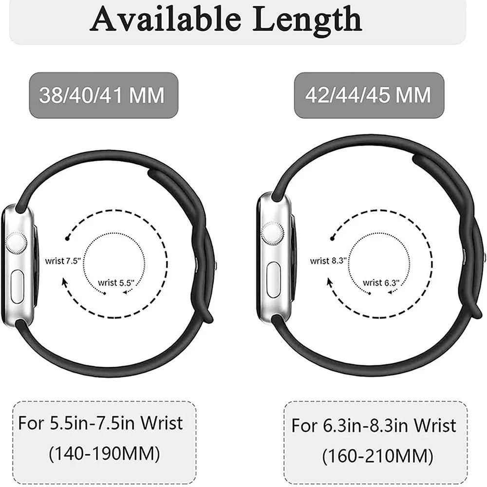 Christmas Bands for Apple Watch Band 38mm 40mm 41mm 42mm 44mm 45mm 49mm Silicone Sport Strap iWatch Ultra Series 9 8 7 SE 6 5 4