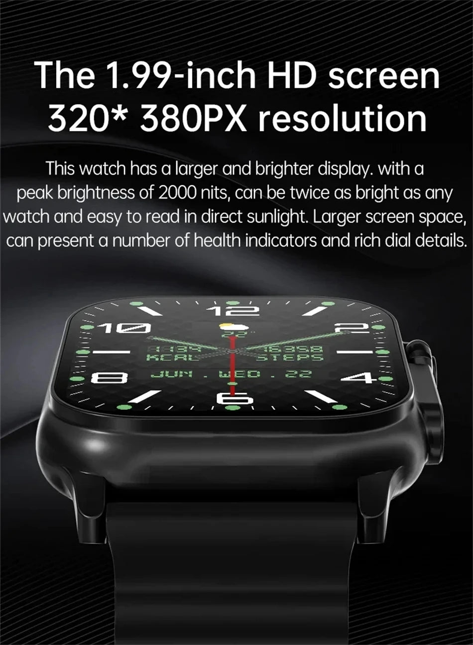 2024 T10 Ultra 2 Smart Watch Men 49mm Series 8 2.3"AMOLED Screen NFC Com pass Waterproof For Apple Watch lwO Ultra 8 Smartwatch