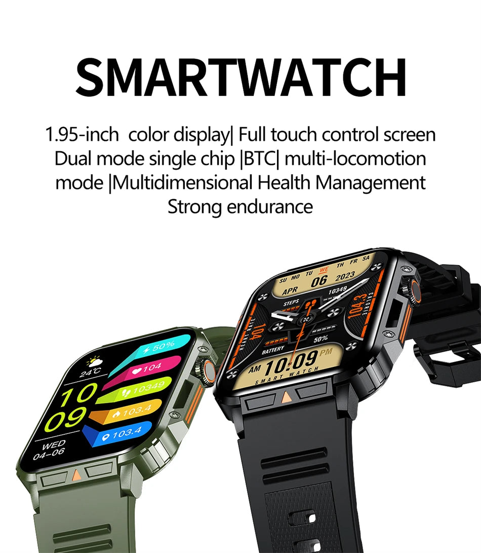 2024 Smartwatch 1.95 " Health Monitor Bluetooth Call Watches IP68 Waterproof Sport Fitness Women Smartwatch For Men Reloj Hombre