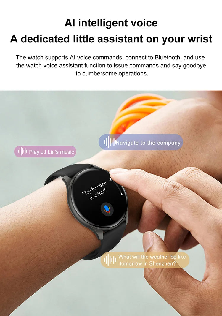 2024 New NFC AMOLED Smartwatch Men Women BT Wireless Call Compass Voice Assistant GPS Sports Fitness SmartWatch For Android IOS