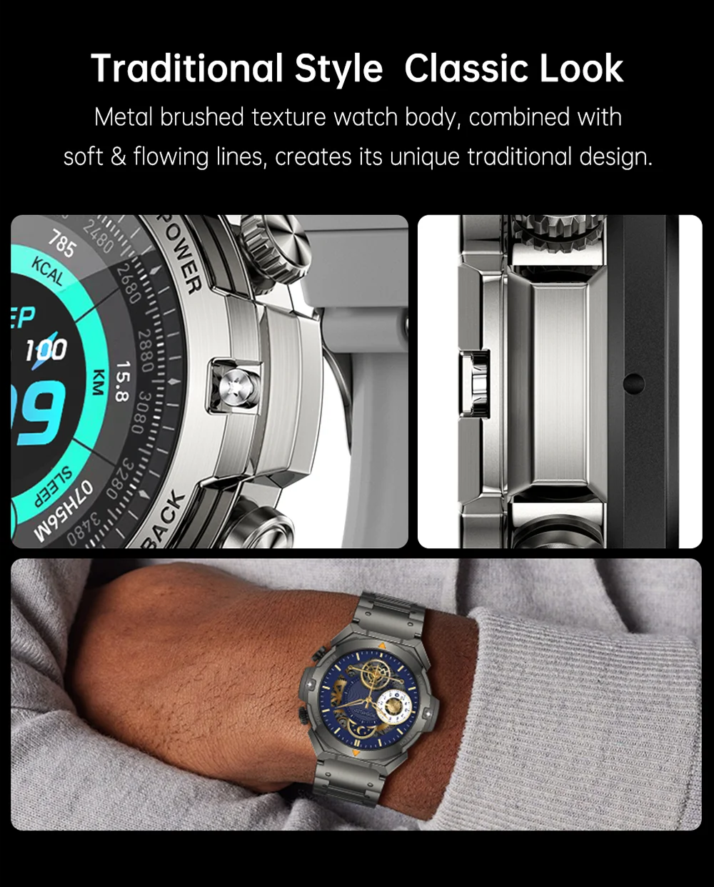 2024 New Military Smart Watch Men 3ATM Waterproof Sports Watches Bluetooth Call AMOLED Always On Display Smartwatch For Xiaomi