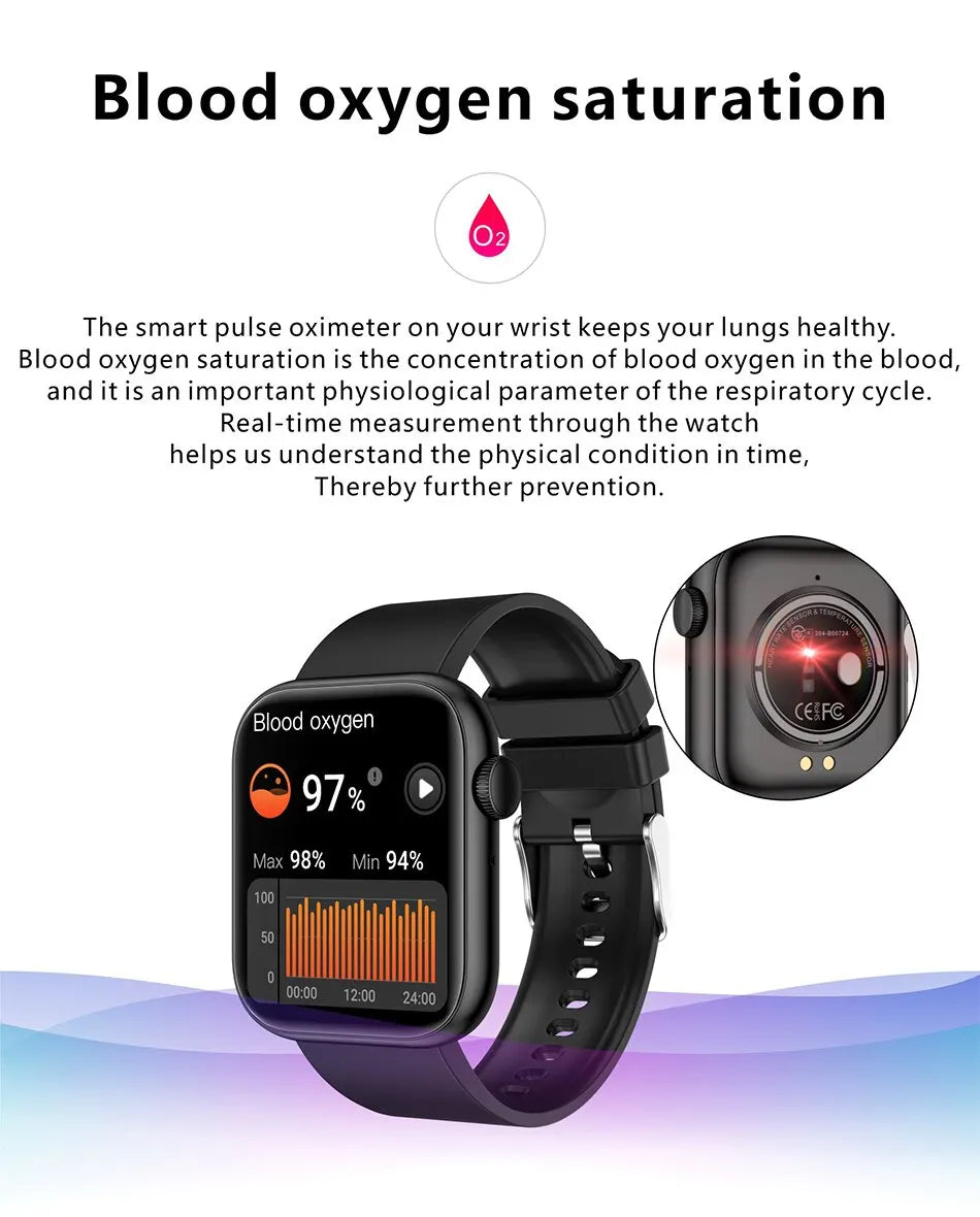 2024 Smart Watch For Women Full Touch Screen Bluetooth Call Waterproof Watches Sport Fitness Tracker Smartwatch Lady Reloj Mujer