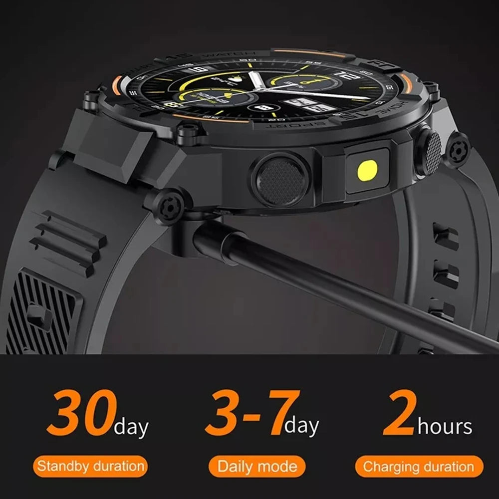 Sports Smart Watch Men 360*360 HD Display Heart Rate Fitness Tracker Waterproof Bluetooth Call Smartwatch 2024