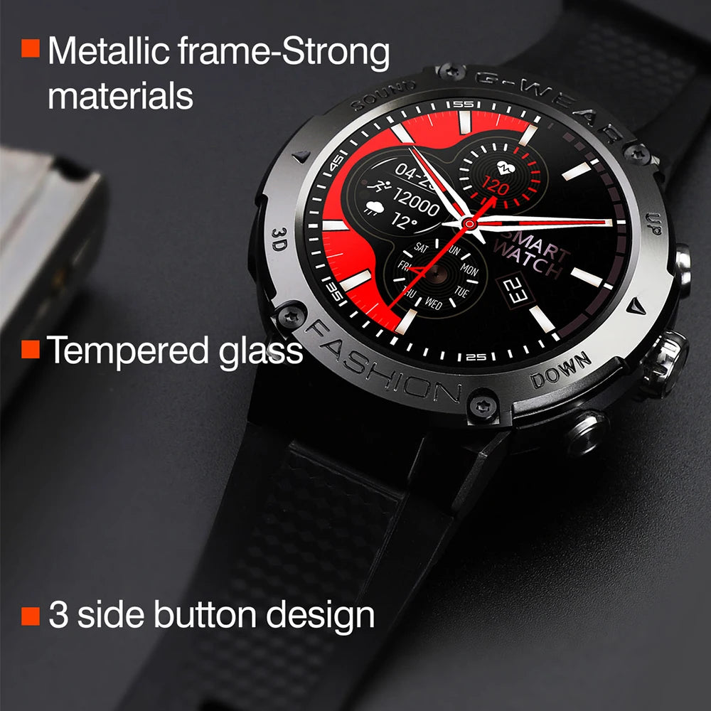 2024 Men Smart Watch Blue Tooth Call 1.32 IPS 360*360 HD Screen Sports Smartwatch Fitness Tracker 380mAH Music Waterproof Clock