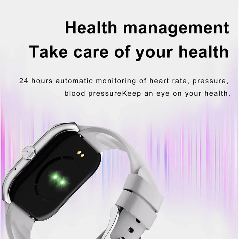 2024 New NFC Smart Watch Man AMOLED HD Screen Heart Rate Blood Sugar GPS Sports Bluetooth Call IP68 Waterproof SmartWatch Woman