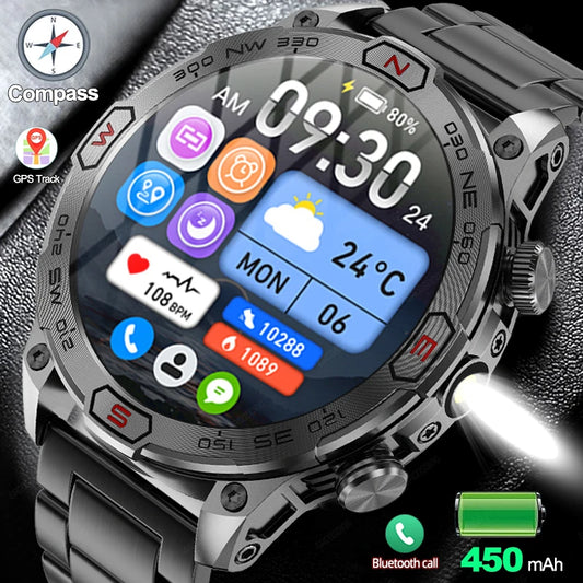 2024 Smart Watch for Men with AMOLED Screen Sport Fitness Tracker Bluetooth Call Flashlight Compass - Women's Smartwatch xiaomi