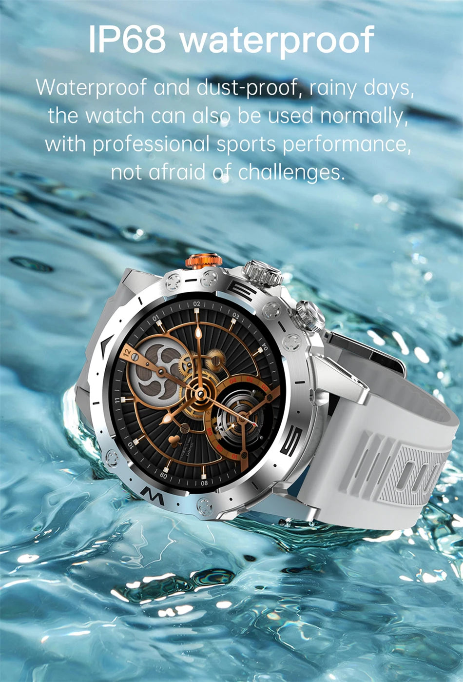 Men's Smartwatch Bluetooth Call 1.53" 360*360 HD Screen Heart rate IP68 Waterproof Rotary button Women's Smartwatch Man 2024 NEW