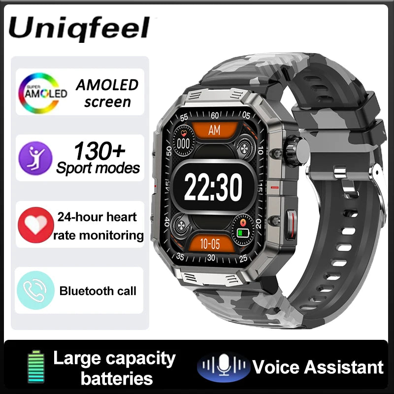 Uniqfeel GM1 Smart Watch 2024 AMOLED HD Screen Bluetooth Call Smart Watches For Men Fitness Smartwatch For Women smartwatch nfc