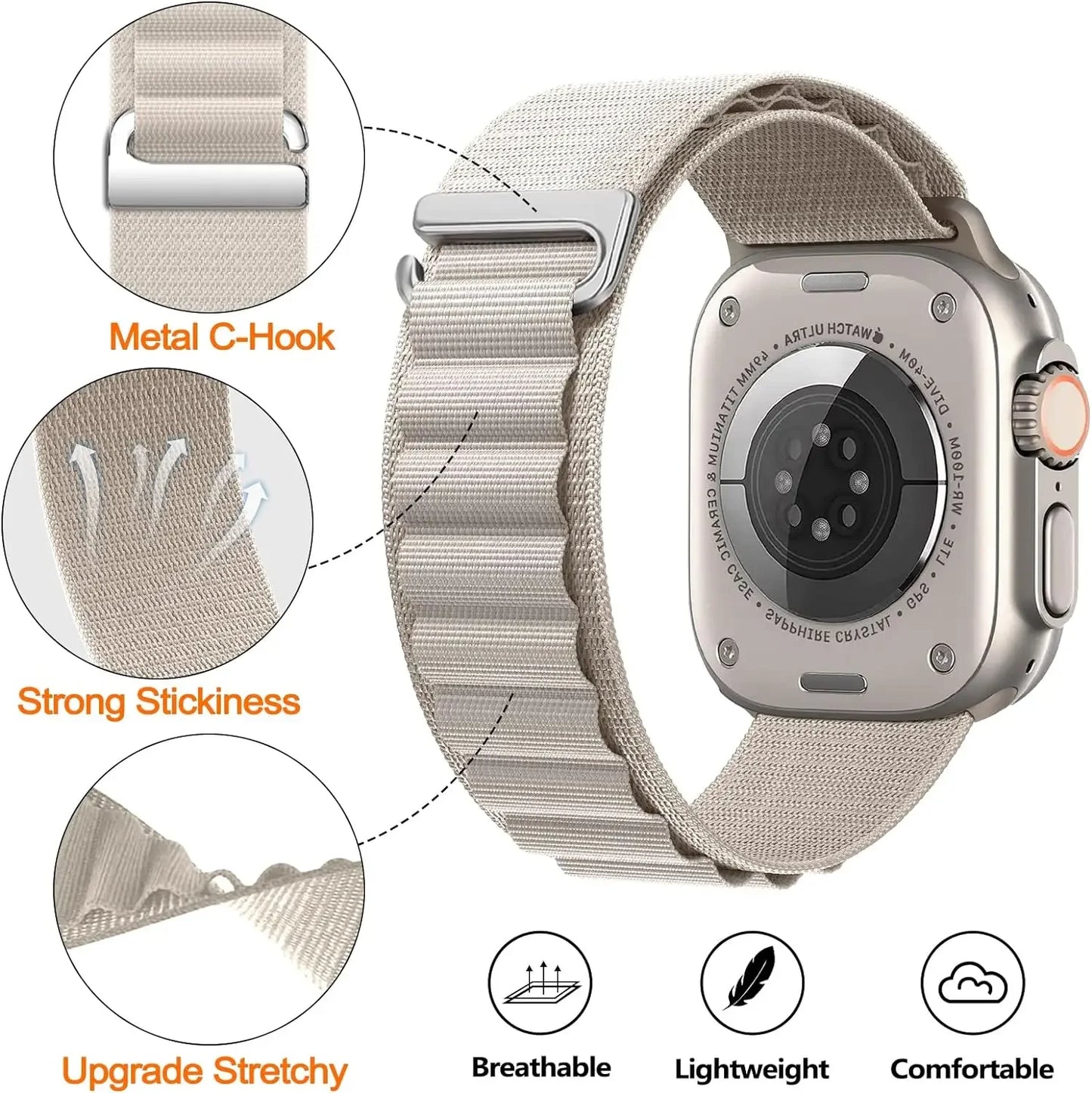 Alpine Loop Nylon Strap For Samsung Galaxy Watch 7 Ultra 47mm Band Sport Bracelet Watchband For Samsung Galaxy Ultra Accessories