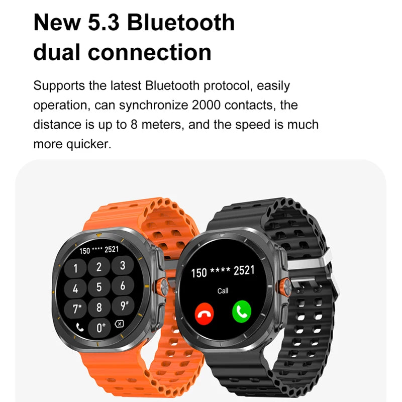 2024 DT Watch Ultra Smartwatch Man Woman 32GB Memory Compass Heart Rate Fitness Sport Smartwatch For ios Android Bluetooth Call