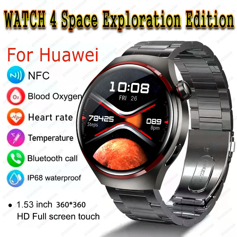 2024 New For Huawei WATCH 4 PRO Smart Watch Men Space Exploration Edition Bluetooth Call GPS NFC Heart Rate Sports SmartWatch