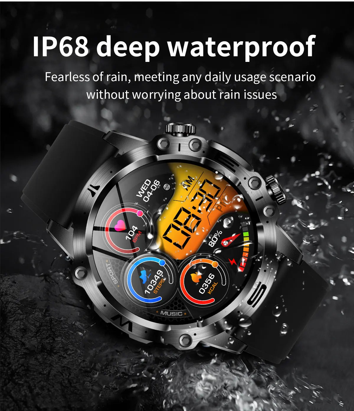 For HuaWei 2024 New Blood Glucose Lipids Monitor Health Smart Watch Men ECG+PPG Blood Pressure IP68 Waterproof Sport SmartWatch