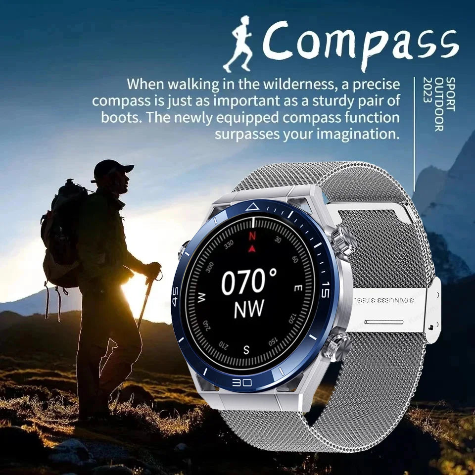 2024 New Sports Ultimate Smart Watch Men For IOS ECG Voice Call Compass NFC Smartwatch Support GPS Track IP68 Waterproof Watches