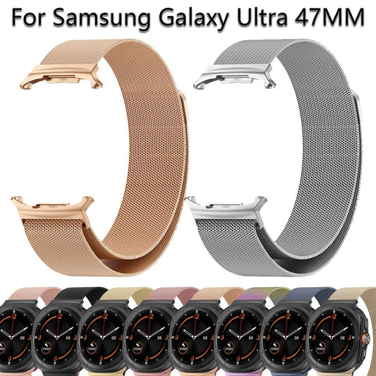 Milanese Loop Strap for Samsung Galaxy Watch 7 Ultra 47mm Magnetic Stainless Steel Bracelet for Galaxy Watch 7 Ultra Metal Band