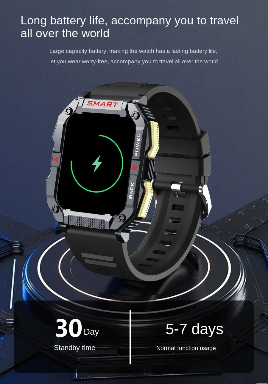 For Huawei Xiaomi IOS Smart Watch Men GPS AMOLED 390*390 HD Screen Heart Rate Bluetooth Call IP68 Waterproof SmartWatch 2024