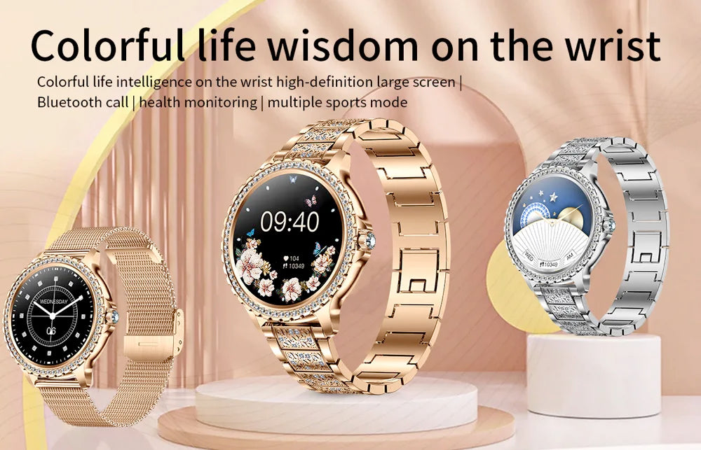 2024 New Blue Tooth Call Woman Smart Watch Man Sports Fitness Bracelet Waterproof Body Temperature Smartwatch For Android IOS